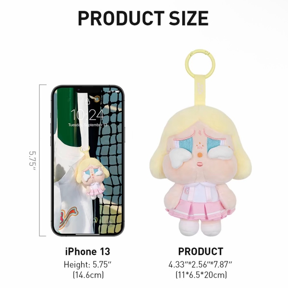 POP MART Crybaby Sunset Concert Plush Pendant (Pink White) - Picture 5 of 5